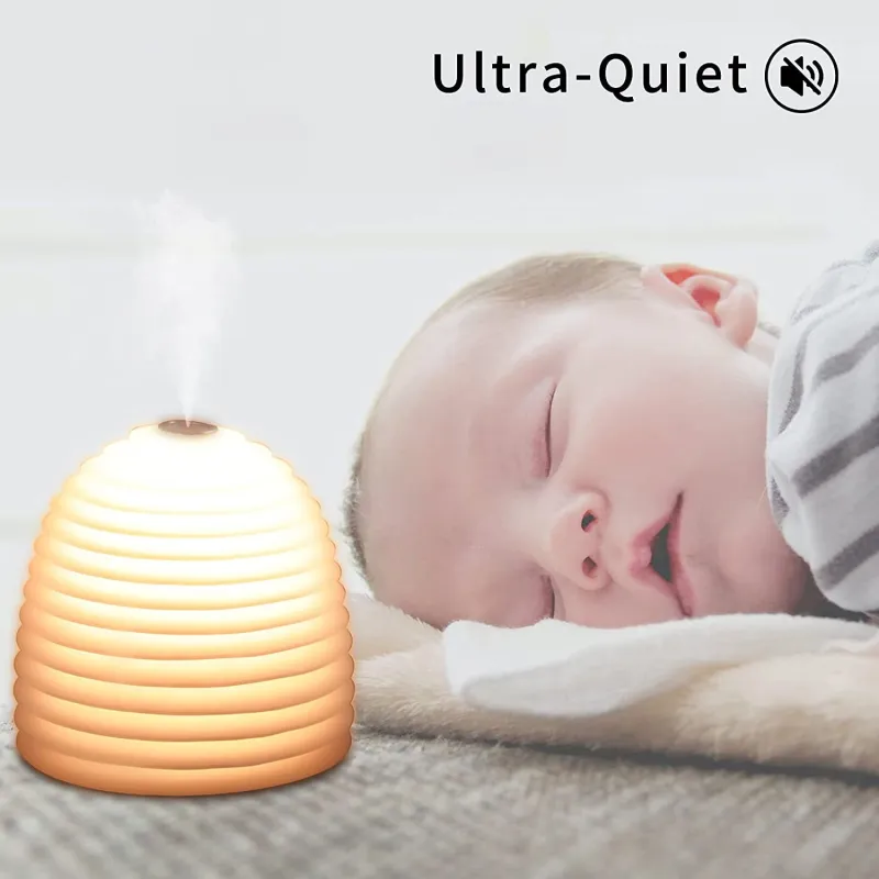 Umidificator aromaterapie cu lampa si control tactil
