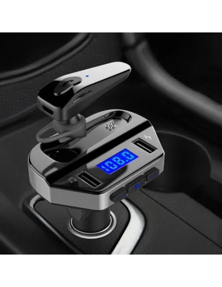 Modulator FM MP3 Player + handsfree cu casca bluetooth V4.2 V6