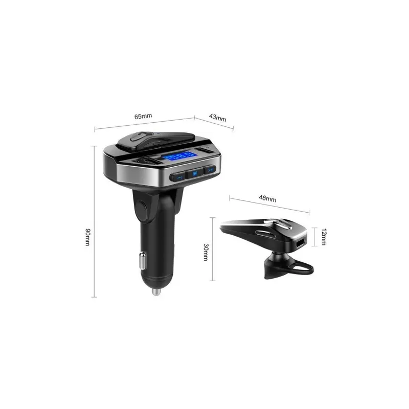 Modulator FM MP3 Player + handsfree cu casca bluetooth V4.2 V6