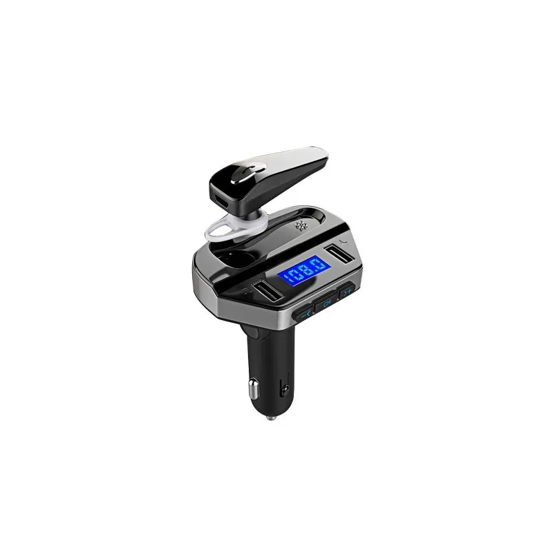 Modulator FM MP3 Player + handsfree cu casca bluetooth V4.2 V6
