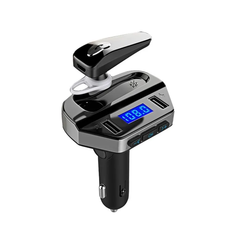 Modulator FM MP3 Player + handsfree cu casca bluetooth V4.2 V6