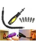 Set Extensor Flexibil Si Surubelnita Cu Clichet, 6 Biti Inclusi