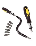 Set Extensor Flexibil Si Surubelnita Cu Clichet, 6 Biti Inclusi