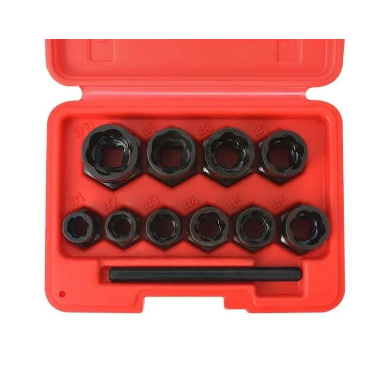 Set 11 piese pentru extragere suruburi si piulite deteriorate