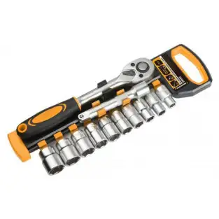 Set chei tubulare 12 piese cu clicket si prelungitor 1/2