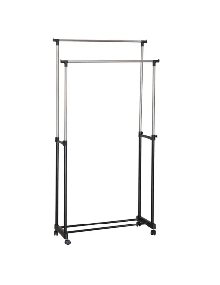 Suport dublu metalic mobil pentru imbracaminte, dimensiuni