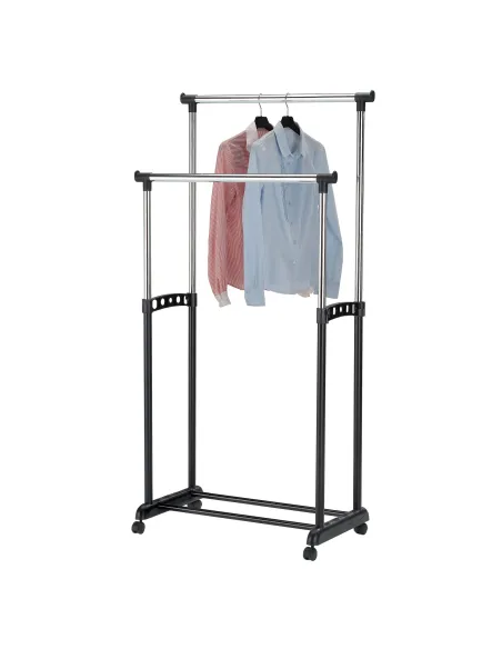 Suport dublu metalic mobil pentru imbracaminte, dimensiuni