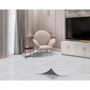 Set 10 placi autoadezive pentru pardoseala marmura alba 60x60