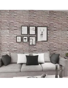 Tapet 3D caramida mov deschis, 77 x 70 cm, auto-adeziv pentru