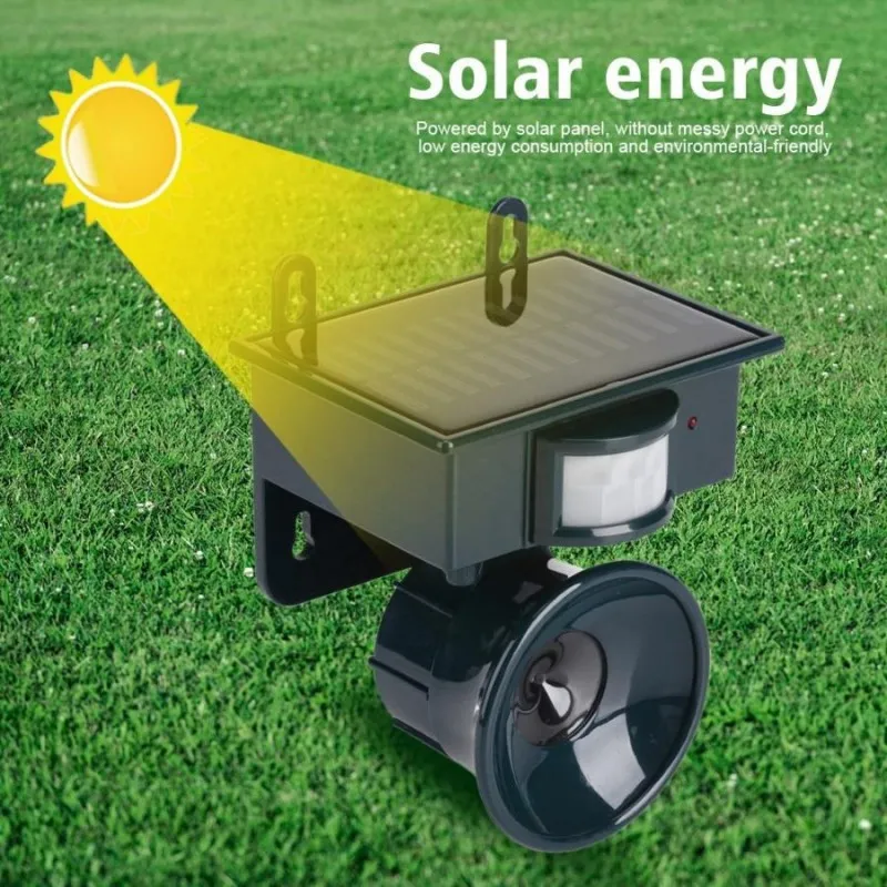 Pest repeller solar cu ultrasunete pentru dăunători, animale