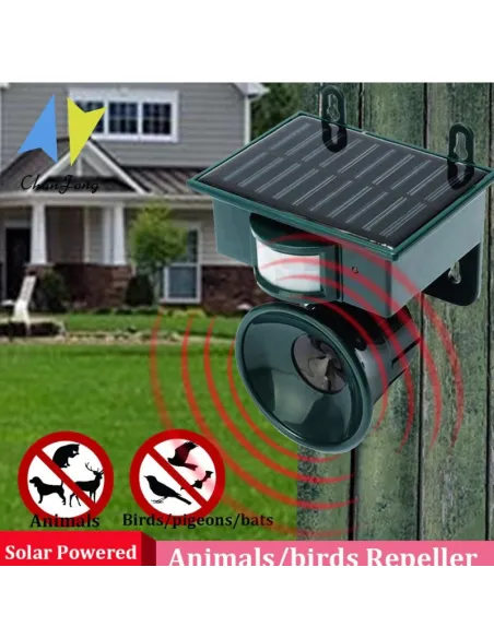 Pest repeller solar cu ultrasunete pentru dăunători, animale