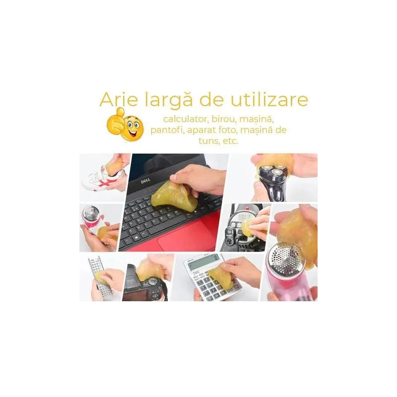 Gel elastic pentru indepartarea murdariei si a prafului din