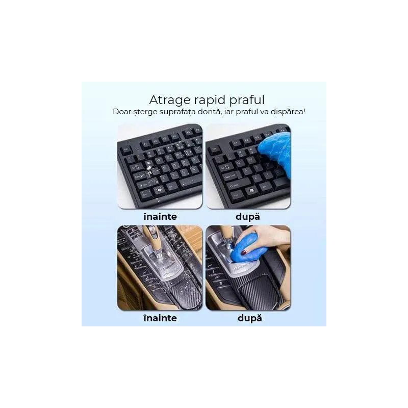 Gel elastic pentru indepartarea murdariei si a prafului din