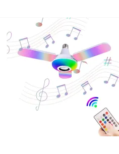 Lampa muzicala Bluetooth cu ventilator si telecomanda red-mag.ro