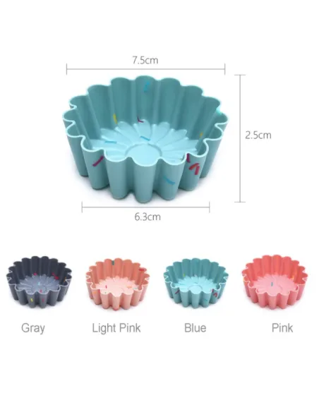 Set 18 forme de silicon pentru copt prajituri red-mag.ro