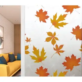 Folie autoadeziva geam, frunze aramii, 45 x 500 cm red-mag.ro 2