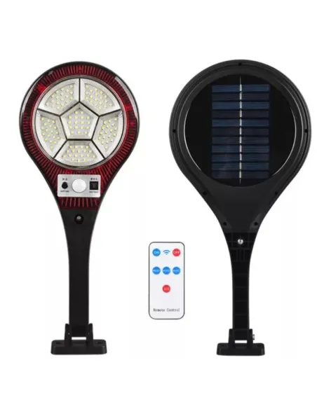 Lampa solara 8023C cu telecomanda 107 LED 20W red-mag.ro