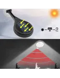 Lampa solara 8023C cu telecomanda 107 LED 20W red-mag.ro