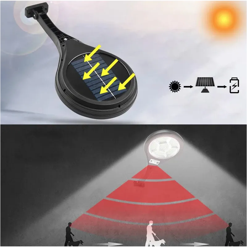 Lampa solara 8023C cu telecomanda 107 LED 20W red-mag.ro