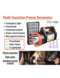 Kit solar YC-T05 lanterna, panou solar si 3 2