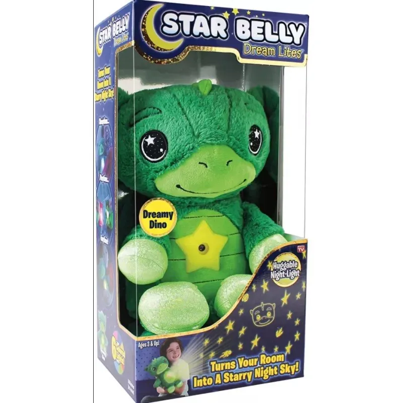 Jucarie Star Belly cu proiectie de stele tip lampa de veghe