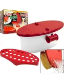 Castron cu strecuratoare pentru preparare paste la microunde