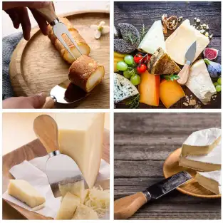 Set 6 cutite cu maner de lemn pentru branzeturi red-mag.ro 2