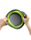 Set 2 strecuratoare pliabile din silicon, rotunde, diametru