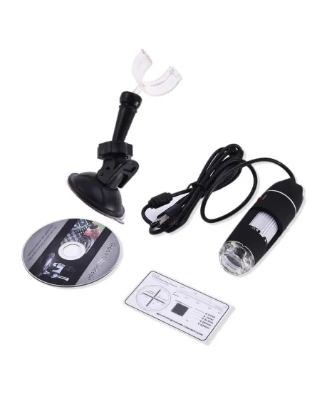 Microscop digital portabil 500X, USB, foto-video, 8 LED-uri