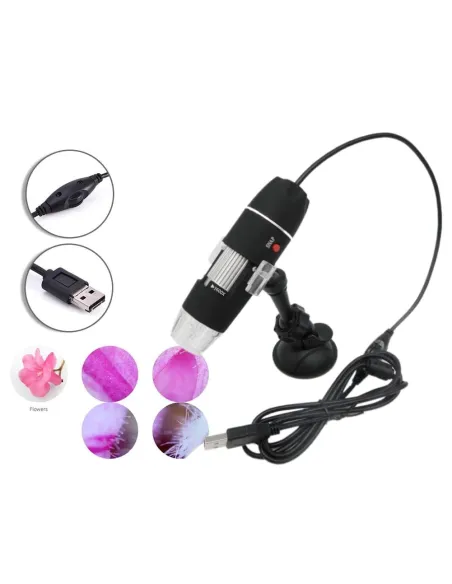 Microscop digital portabil 500X, USB, foto-video, 8 LED-uri