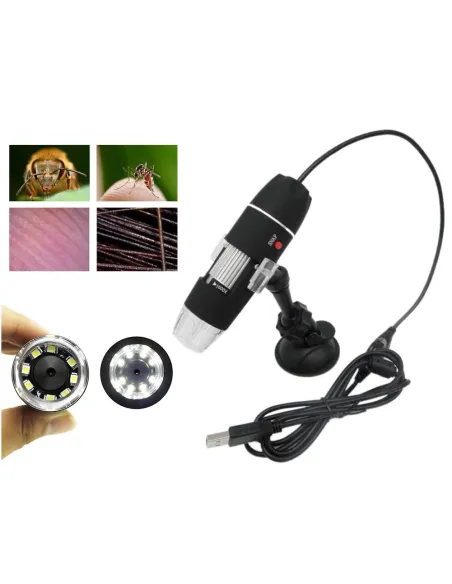 Microscop digital portabil 500X, USB, foto-video, 8 LED-uri