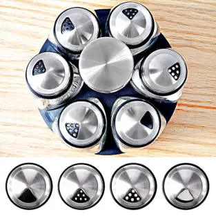 Raft rotativ 6 IN 1 pentru condimente, organizator, borcan de