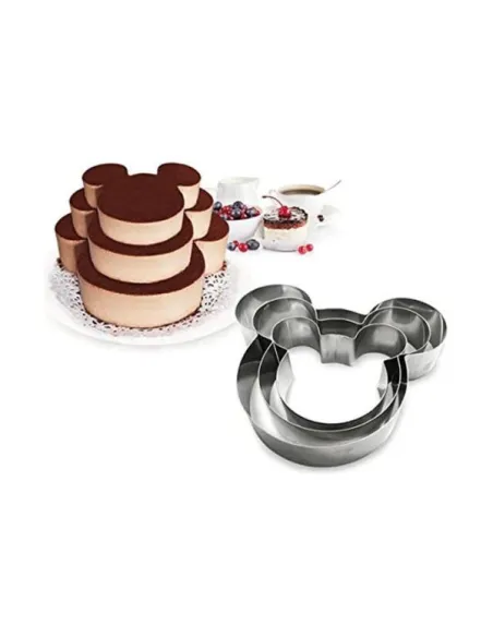 Set 3 inele pentru tort multietajat Mickey Mouse red-mag.ro