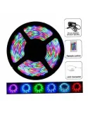 Set 2 Benzi LED RGB multicolore cu telecomanda 10 metri
