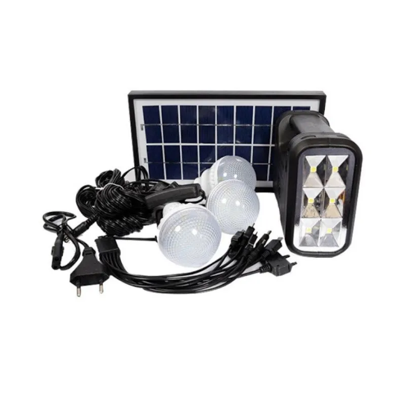 Kit lanterna cu panou solar, 3 becuri LED SMD, GDLITE-1