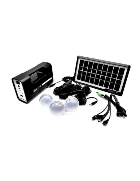 Kit lanterna cu panou solar, 3 becuri LED SMD, GDLITE-1