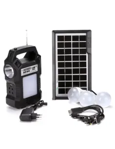 Kit solar GD-Lite 8060 dotat cu dispozitive USB cu 3 becuri LED