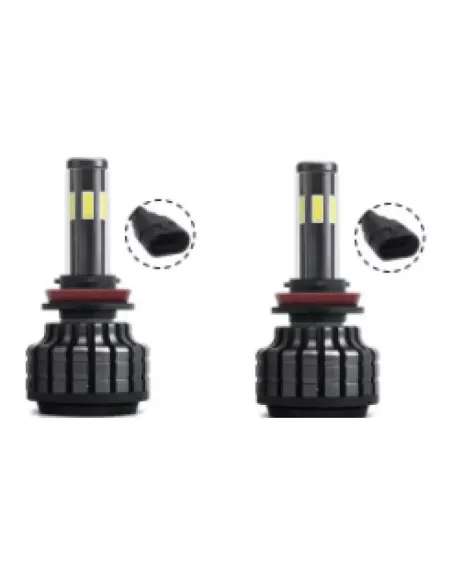 Set 2 Becuri auto X9 H11 LED red-mag.ro