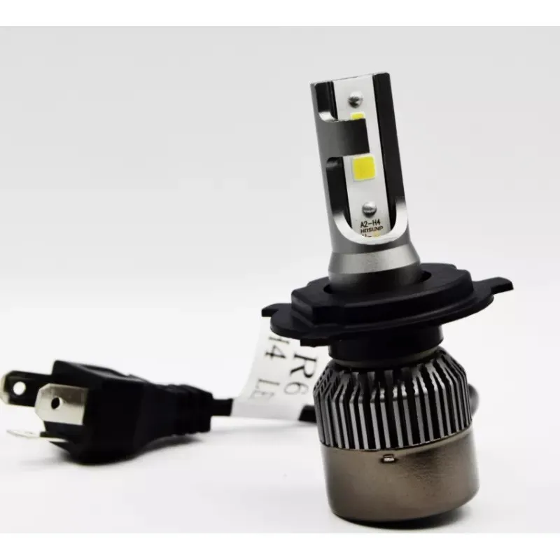 Set 2 becuri LED auto R6 H4 80W - 4000Lm 6000k red-mag.ro