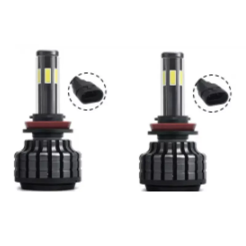 Set 2 becuri LED auto R6 H4 80W - 4000Lm 6000k red-mag.ro