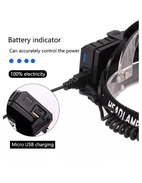 Lanternă de cap MMC T28 LED P90 cu Zoom 3000W red-mag.ro