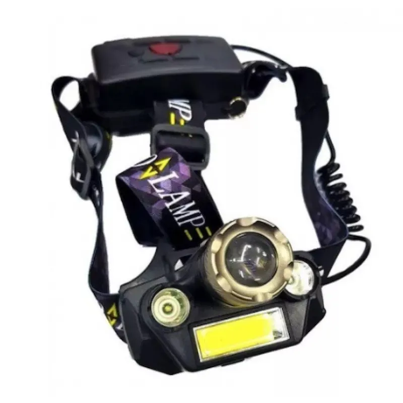 Lanterna de CAP cu zoom T44, LED Q5, COB, T6 red-mag.ro