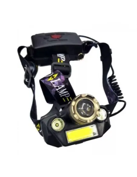 Lanterna de CAP cu zoom T44, LED Q5, COB, T6 red-mag.ro