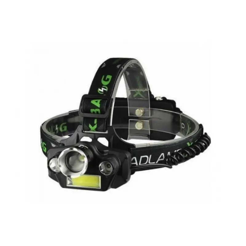 Lanterna de CAP cu zoom T44, LED Q5, COB, T6 red-mag.ro