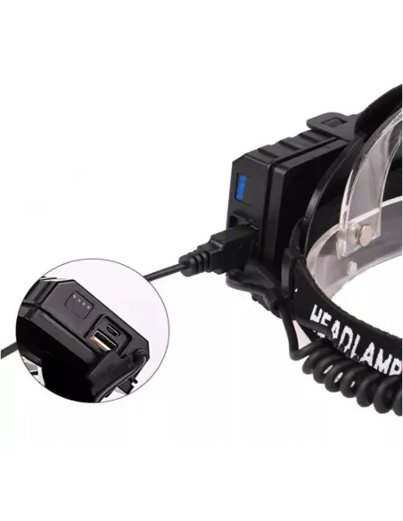 Lanternă LED de cap cu Zoom, P70 red-mag.ro