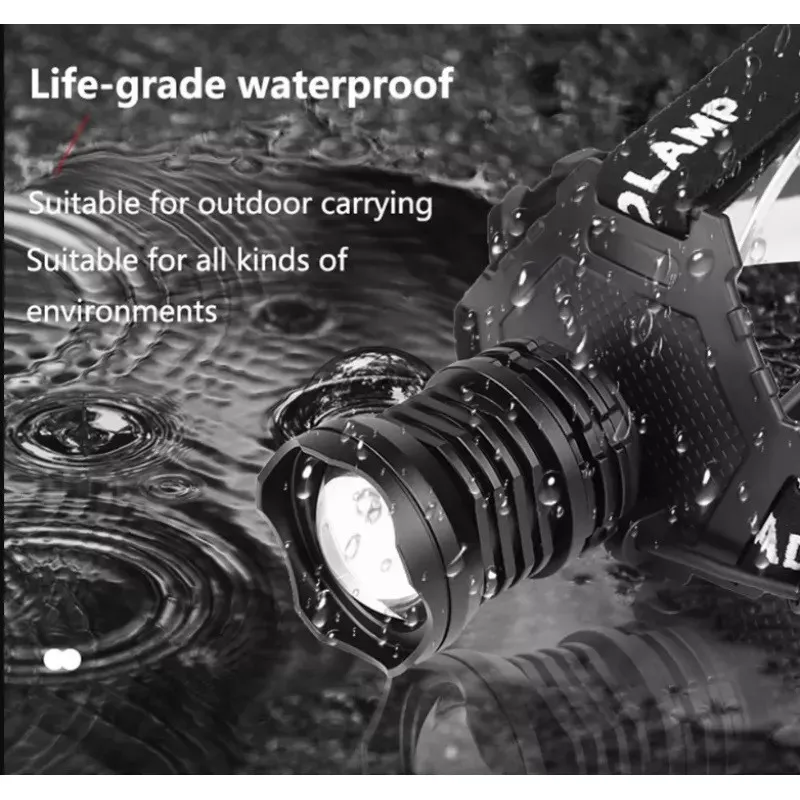 Lanternă LED de cap cu Zoom, P70 red-mag.ro