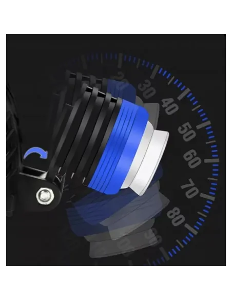 Lanterna de cap cu 2 Led-uri si 4 moduri de iluminare red-mag.ro
