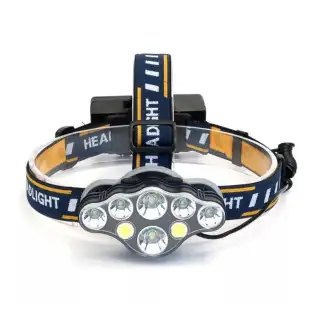 Lanterna de CAP 8 LED cu lumina alba si lumina rosie pentru