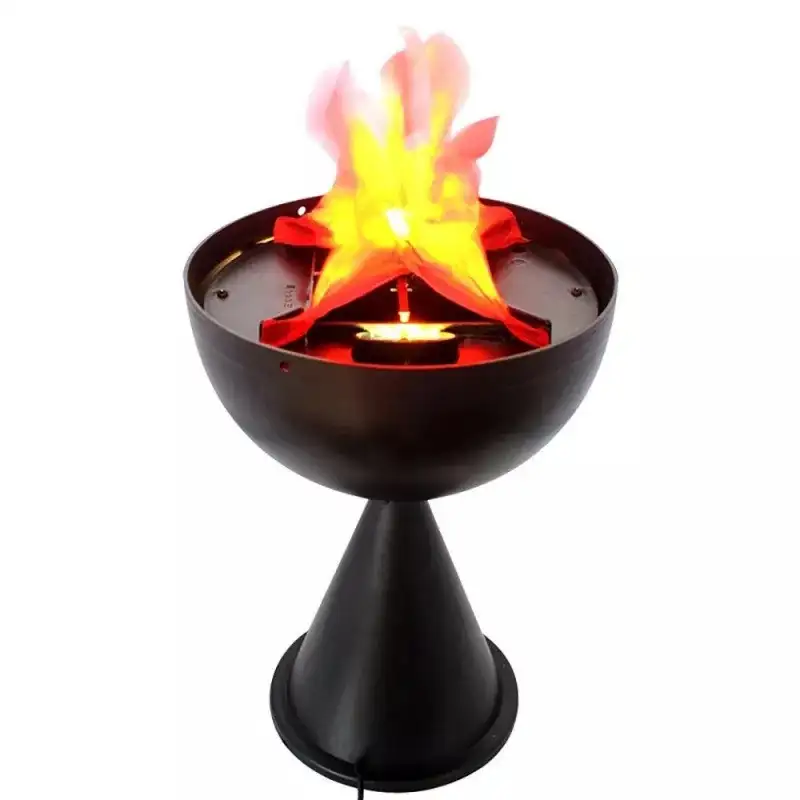 Lampa de interior cu flacara falsa prevazuta cu picior de