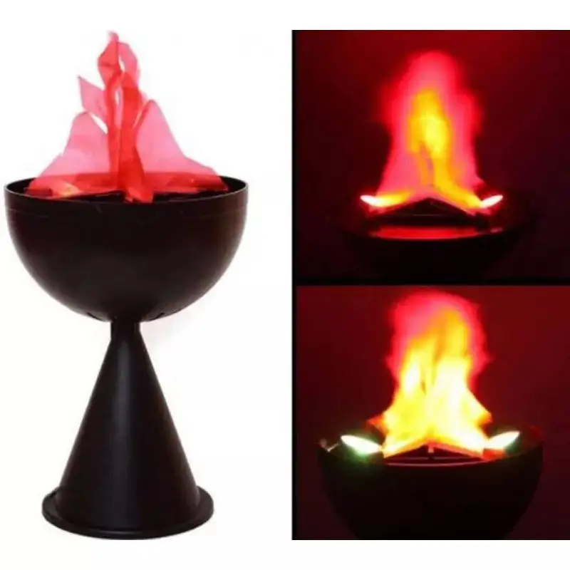 Lampa de interior cu flacara falsa prevazuta cu picior de